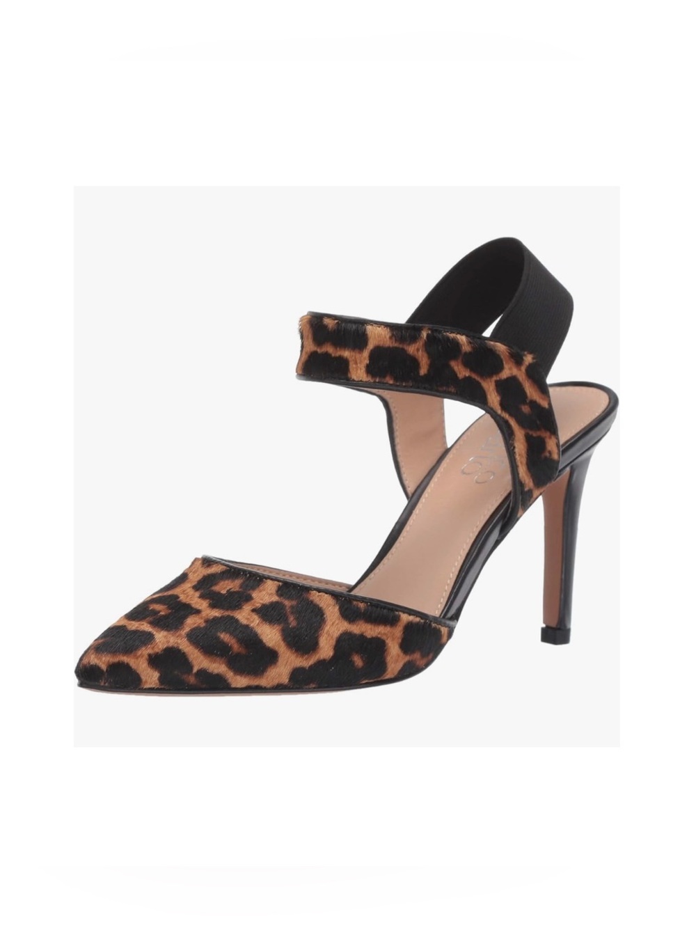 Franco Sarto Leopard Print Pointed Slingback Heels
